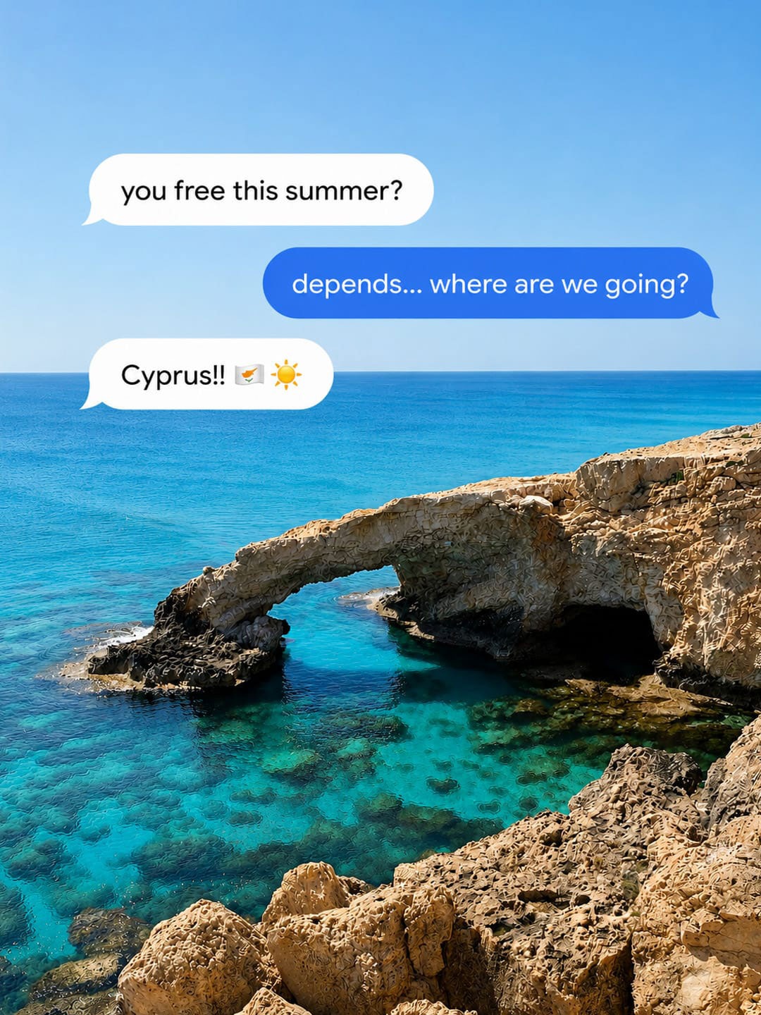 Cyprus this summer - sea arch
